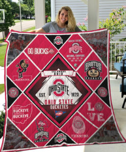 Buy Ohio State Buckeyes 9 Quilt Blanket & Quilt Bedding Set