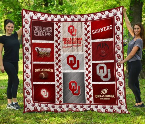 Buy Oklahoma Sooners Quilt Blanket & Quilt Bedding Set - Meteew