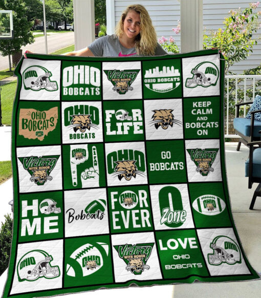 Buy Ohio Bobcats Quilt Blanket & Quilt Bedding Set - Meteew