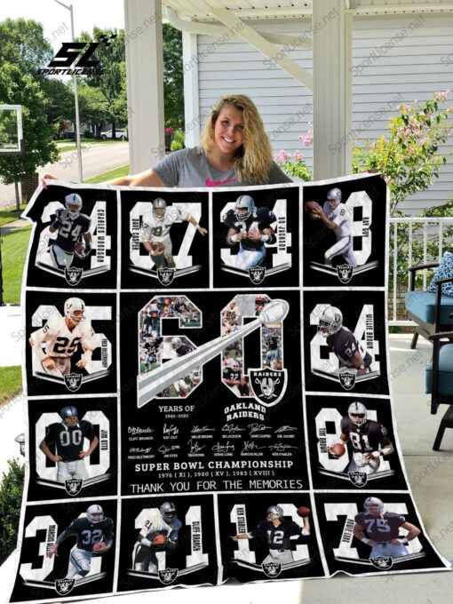 Buy Oakland Raiders Super Bowl Championship Quilt Blanket & Quilt Bedding Set