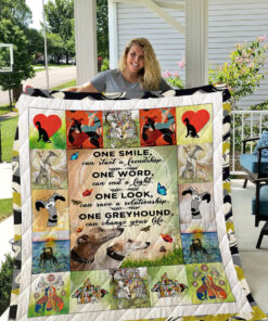 Buy One Greyhound Can Change Your Life Quilt Blanket & Quilt Bedding Set Great Customized Blanket Gifts For Birthday Christmas Thanksgiving