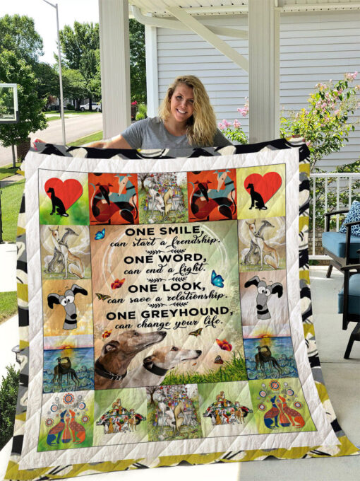 Buy One Greyhound Can Change Your Life Quilt Blanket & Quilt Bedding Set Great Customized Blanket Gifts For Birthday Christmas Thanksgiving