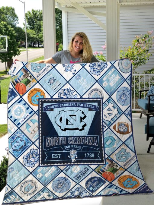 Buy North Carolina Tar Heels Quilt Blanket & Quilt Bedding Set Fan Made