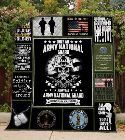 Buy Once An Army National Guard Always An Army National Guard Quilt Blanket & Quilt Bedding Set Great Customized Blanket Gifts For Birthday Christmas Thanksgiving