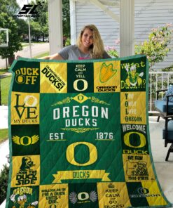 Buy Oregon Ducks Quilt Blanket & Quilt Bedding Set 01