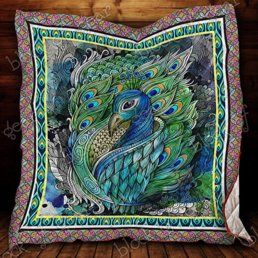 Buy Peacock Painting Quilt Blanket & Quilt Bedding Set Great Customized Gifts For Birthday Christmas Thanksgiving Perfect Gifts For Peacock Lover