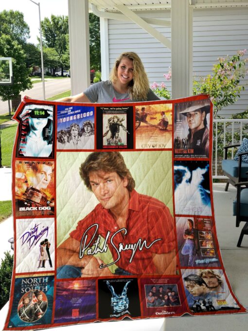 Buy Patrick Swayze Quilt Blanket & Quilt Bedding Set 01