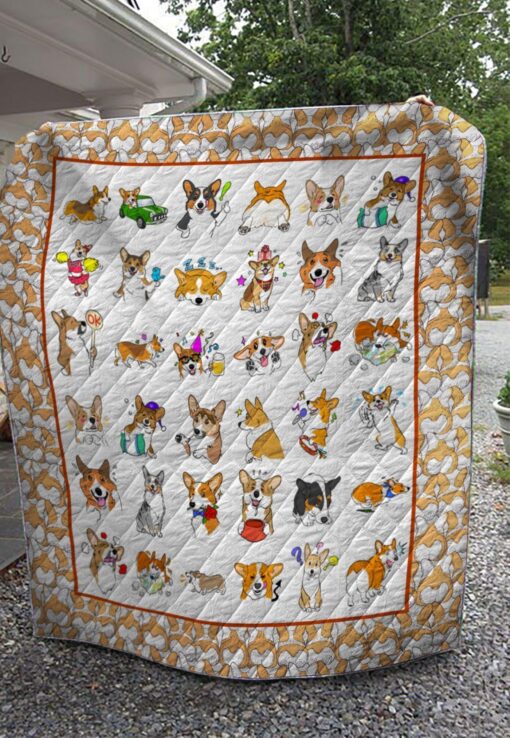 Buy One Day Of Corgi Quilt Blanket & Quilt Bedding Set Great Customized Blanket Gifts For Birthday Christmas Thanksgiving