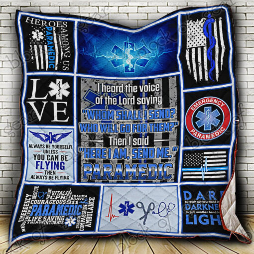 Buy Paramedic Who Will Go For Them Quilt Blanket & Quilt Bedding Set Great Customized Gifts For Birthday Christmas Thanksgiving Perfect Gifts For Paramedic