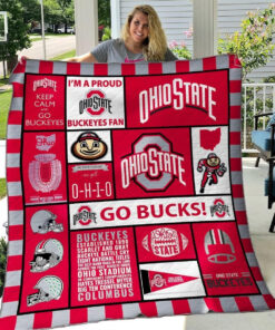 Buy Ohio State Buckeyes Quilt Blanket & Quilt Bedding Set 05