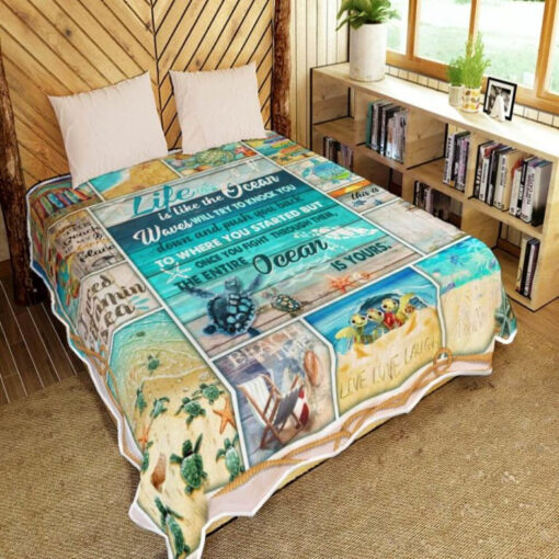 Buy Ocean Waves Will Try To Knock You Down And Push You Back Quilt Blanket & Quilt Bedding Set Great Customized Blanket Gifts For Birthday Christmas Thanksgiving