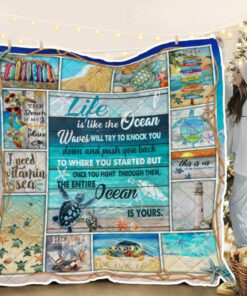 Buy Ocean Waves Will Try To Knock You Down And Push You Back Quilt Blanket & Quilt Bedding Set Great Customized Blanket Gifts For Birthday Christmas Thanksgiving