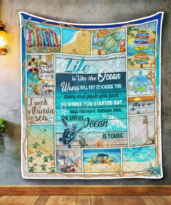 Buy Ocean Waves Will Try To Knock You Down And Push You Back Quilt Blanket & Quilt Bedding Set Great Customized Blanket Gifts For Birthday Christmas Thanksgiving