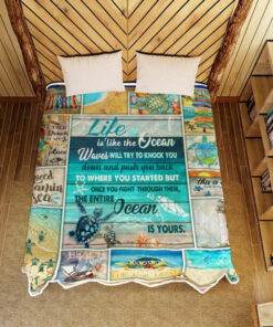 Buy Ocean Waves Will Try To Knock You Down And Push You Back Quilt Blanket & Quilt Bedding Set Great Customized Blanket Gifts For Birthday Christmas Thanksgiving