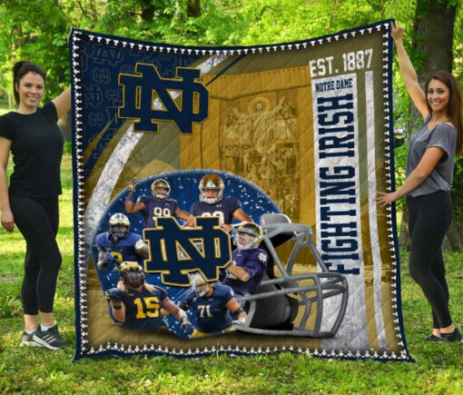 Buy Notre Dame Fighting Irish Quilt Blanket & Quilt Bedding Set MTE01