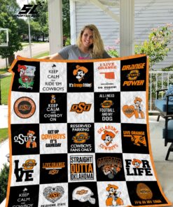 Buy Oklahoma State Cowboys Quilt Blanket & Quilt Bedding Set 02