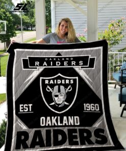 Buy Oakland Raiders Quilt Blanket & Quilt Bedding Set 03 - Meteew