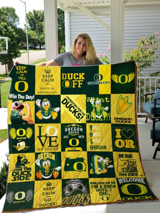 Buy Oregon Ducks Quilt Blanket & Quilt Bedding Set 02