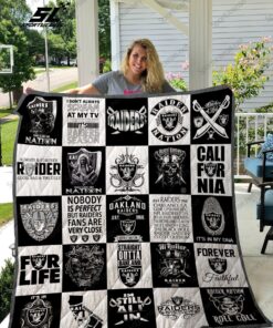 Buy Oakland Raiders Quilt Blanket & Quilt Bedding Set 02 - Meteew