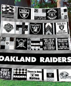 Buy Oakland Raiders Quilt Blanket & Quilt Bedding Set 05