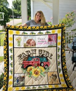 Buy Once A Farm Girl Always Farm Girl Quilt Blanket & Quilt Bedding Set Great Customized Blanket Gifts For Birthday Christmas Thanksgiving