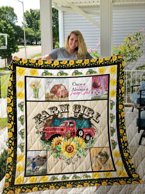 Buy Once A Farm Girl Always Farm Girl Quilt Blanket & Quilt Bedding Set Great Customized Blanket Gifts For Birthday Christmas Thanksgiving