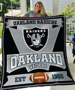 Buy Oakland Raiders Quilt Blanket & Quilt Bedding Set 04