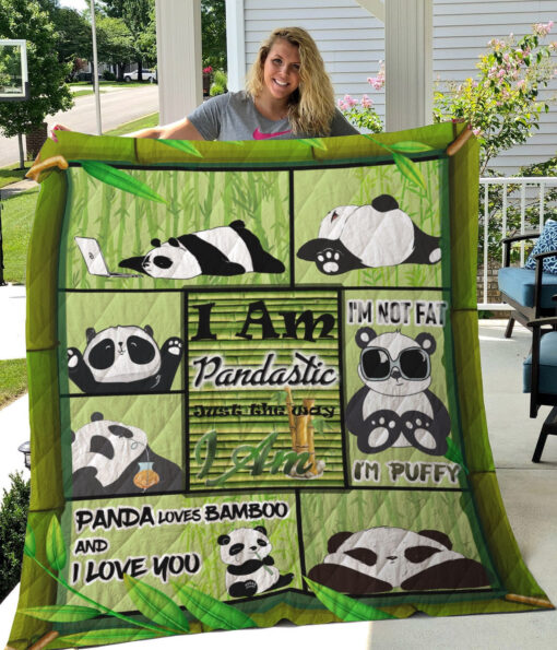 Buy Panda I Am Pandastic Just The Way I Am Quilt Blanket & Quilt Bedding Set Great Customized Blanket Gifts For Birthday Christmas Thanksgiving