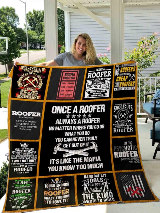 Buy Roofer No Matter Where You Go Quilt Blanket & Quilt Bedding Set Great Customized Gifts For Birthday Christmas Thanksgiving Perfect Gifts For Roofer Lover