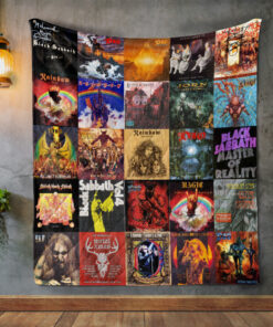 Buy Ronnie James Dio Album Covers Quilt Blanket & Quilt Bedding Set