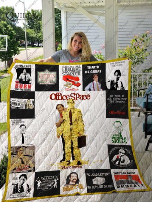 Buy Office Space T-Shirt Quilt Blanket & Quilt Bedding Set