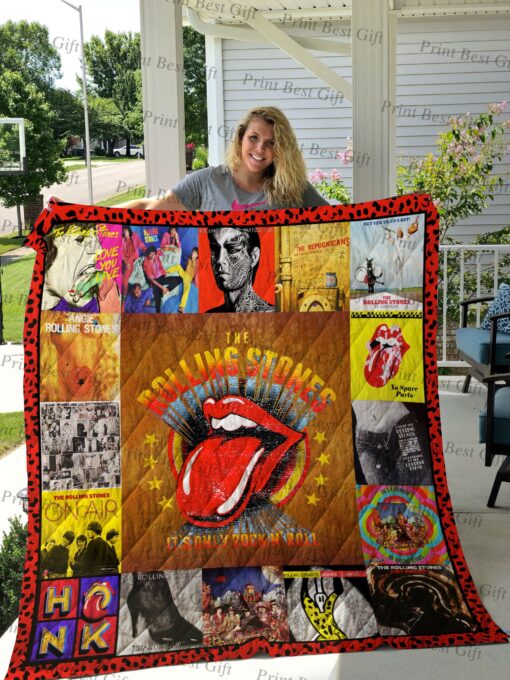 Buy Rolling Stones Albums Cover Poster Quilt Blanket & Quilt Bedding Set