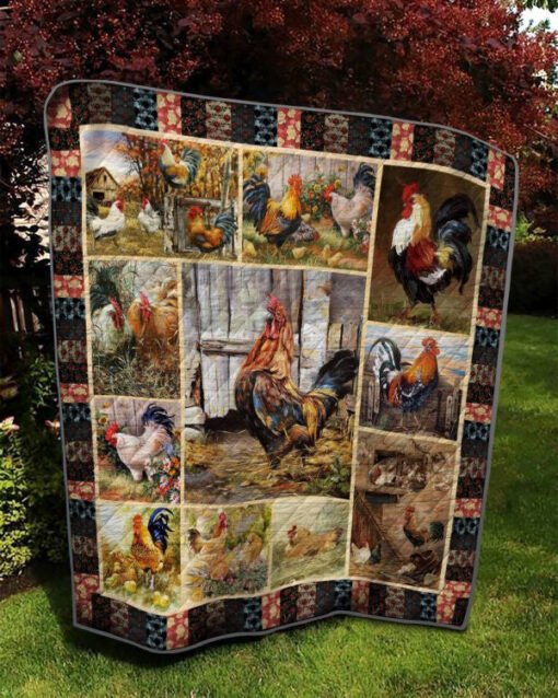 Buy Rooster Pictures Quilt Blanket & Quilt Bedding Set Great Customized Gifts For Birthday Christmas Thanksgiving Perfect Gifts For Chicken Lover