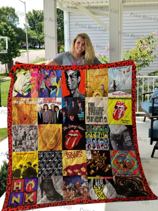 Buy Rolling Stones Albums Cover Poster Quilt Blanket & Quilt Bedding Set Ver 2