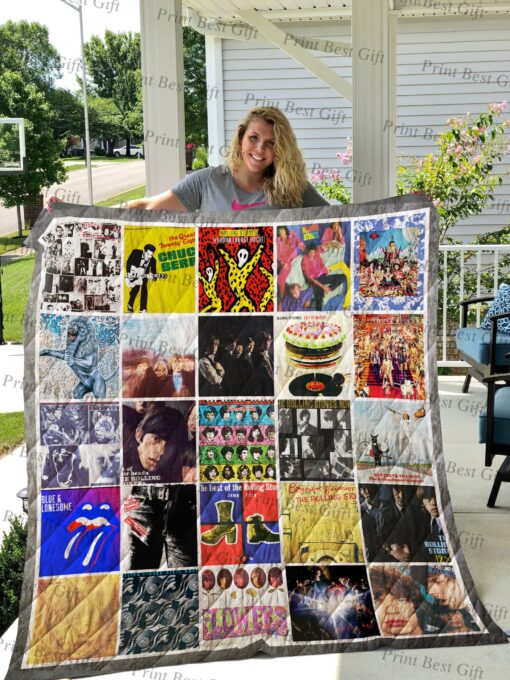 Buy Rolling Stone Albums Cover Poster Quilt Blanket & Quilt Bedding Set Ver 4