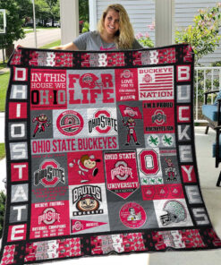 Buy Ohio State Buckeyes Quilt Blanket & Quilt Bedding Set - Meteew