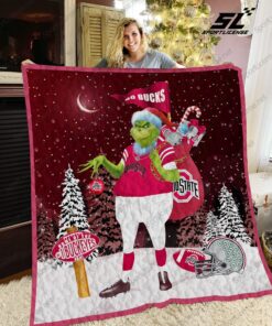 Buy Ohio State Buckeyes Grinch Quilt Blanket & Quilt Bedding Set