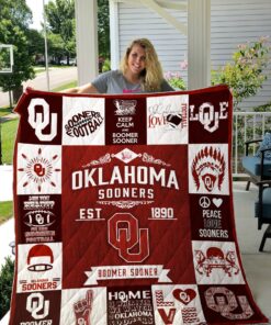 Buy Oklahoma Sooners Quilt Blanket & Quilt Bedding Set 01