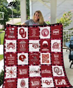 Buy Oklahoma Sooners Quilt Blanket & Quilt Bedding Set 04