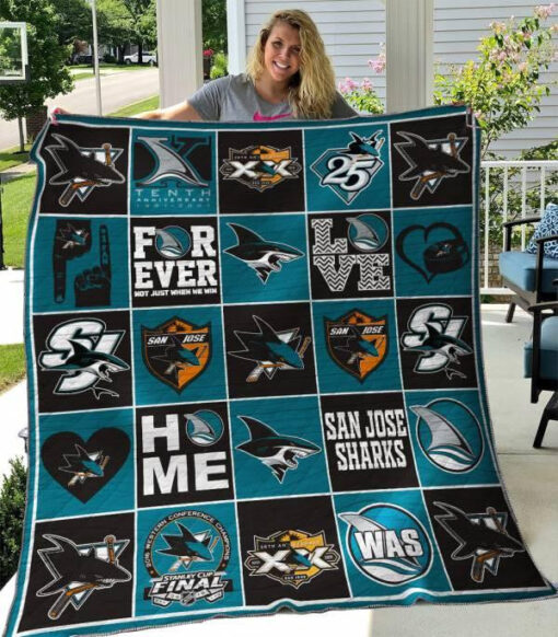 Buy San Jose Sharks Forever Not Just When We Win Quilt Blanket & Quilt Bedding Set Great Customized Blanket Gifts For Birthday Christmas Thanksgiving