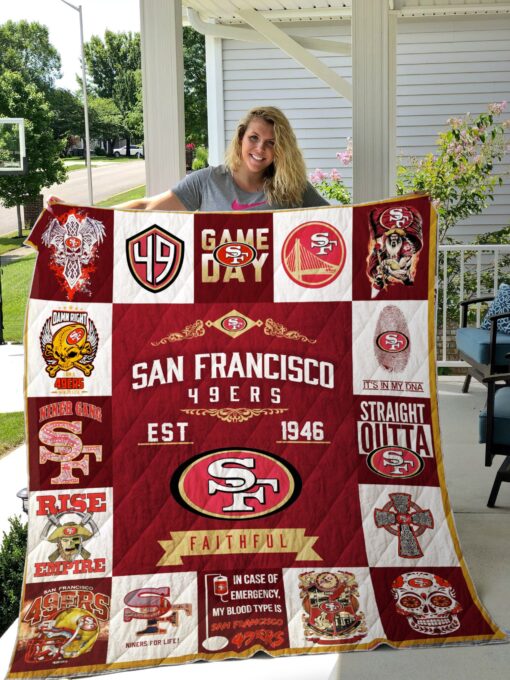 Buy San Francisco 49Ers Faithful Quilt Blanket & Quilt Bedding Set Great Customized Blanket Gifts For Birthday Christmas Thanksgiving