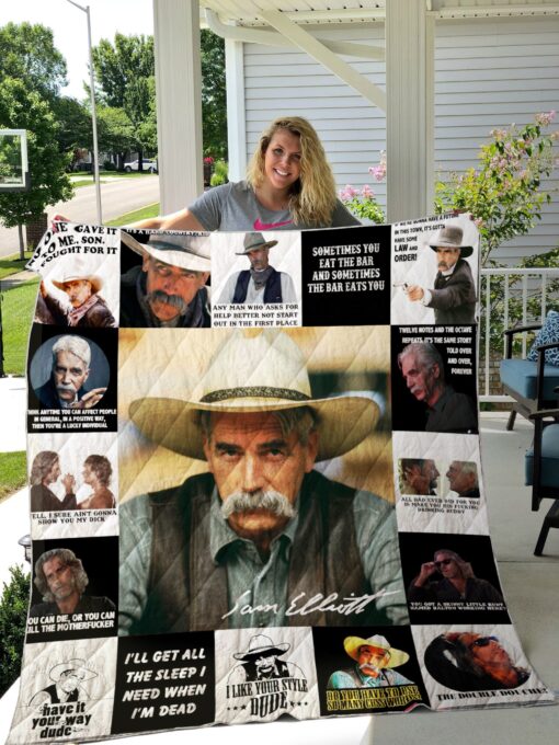 Buy Sam Elliott Quilt Blanket & Quilt Bedding Set For Fans Ver 17-1