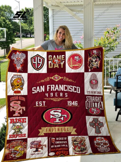 Buy San Francisco 49Ers It'S In My Dna Quilt Blanket & Quilt Bedding Set Great Customized Blanket Gifts For Birthday Christmas Thanksgiving