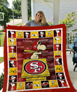 Buy San Francisco 49Ers Snoopy Quilt Blanket & Quilt Bedding Set Great Customized Blanket Gifts For Birthday Christmas Thanksgiving