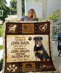 Buy Rottweiler Look Right Beside You And I'Ll Be There Quilt Blanket & Quilt Bedding Set Great Customized Blanket Gifts For Birthday Christmas Thanksgiving