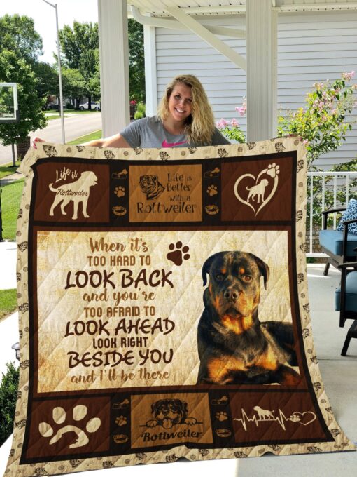 Buy Rottweiler Dog Theme I'Ll Be There For You Quilt Blanket & Quilt Bedding Set Great Customized Blanket Gifts For Birthday Christmas Thanksgiving