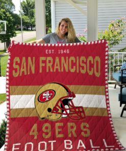 Buy San Francisco 49Ers Football Quilt Blanket & Quilt Bedding Set Great Customized Blanket Gifts For Birthday Christmas Thanksgiving