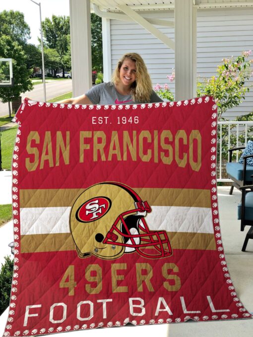 Buy San Francisco 49Ers Football Quilt Blanket & Quilt Bedding Set Great Customized Blanket Gifts For Birthday Christmas Thanksgiving