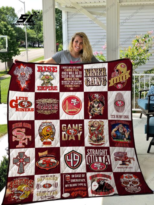 Buy San Francisco 49Ers Niner Gang Quilt Blanket & Quilt Bedding Set Great Customized Blanket Gifts For Birthday Christmas Thanksgiving