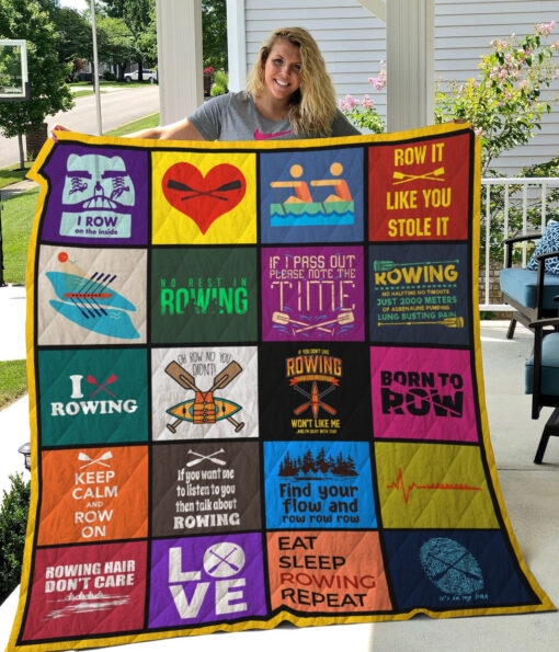 Buy Rowing Keep Calm And Row On Quilt Blanket & Quilt Bedding Set Great Customized Blanket Gifts For Birthday Christmas Thanksgiving